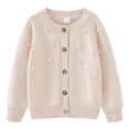 thumbnail image 3 of Cameland Children's Casual Round Neck Knit Cardigan Top Jacket Children's Buttoned Cotton Jacket, 3 of 9