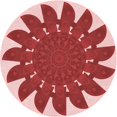 thumbnail image 1 of Ahgly Company Machine Washable Indoor Round Transitional Pastel Pink Area Rugs, 7' Round, 1 of 7