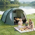 thumbnail image 3 of Costway Inflatable Camping Tent with Screened Porch, Mesh & Transparent Windows, Door, 3 of 10