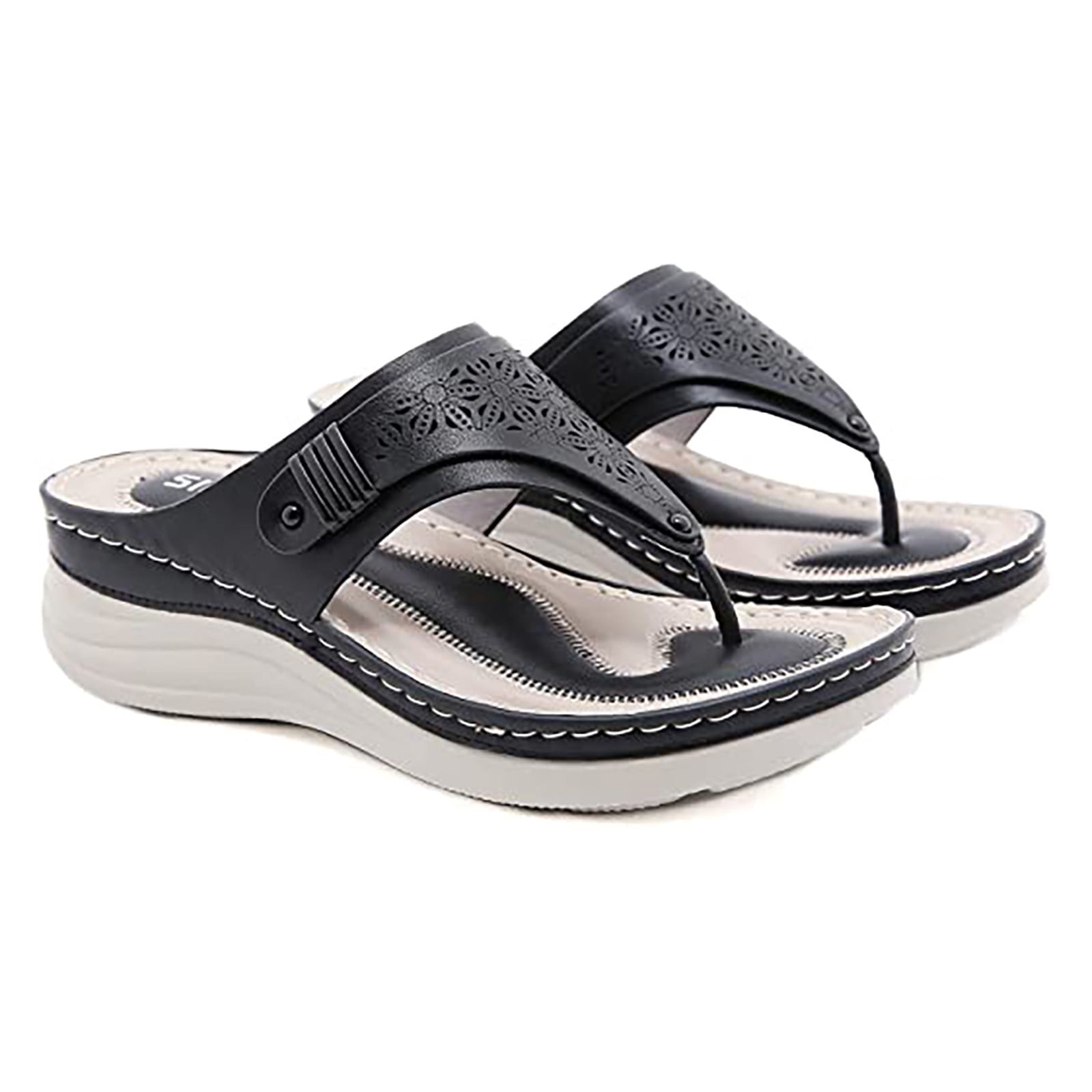 Leutsin Ladies Platform Sandals Thong Sandals Wedge Sandals High Heel Platform Sandals