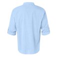 thumbnail image 5 of Kcodviy Mens Spring Summer Loose Pajama Short Stand Solid Color Pocket Device Men Long Sleeve Pullover Shirt, 5 of 5