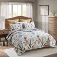thumbnail image 3 of JML Bedspread Set, Queen, Colorful Floral, 3 Piece, 3 of 6