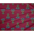 thumbnail image 4 of oneOone Polyester Lycra Fabric Leaves & Floral Block Print Fabric BTY 56 Inch Wide, 4 of 4