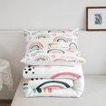 thumbnail image 4 of YST Rainbow Comforter Set Colorful Stripes Bedding Set Multicolor Comforter Cartoon Style Quilted Duvet Set for Kids Boys Girls Microfiber Queen, 4 of 5
