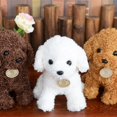 thumbnail image 4 of Realistic Curly Plush Dog Puppy Stuffed Doll Home Sofa Car Decor Girls Gift, 4 of 8