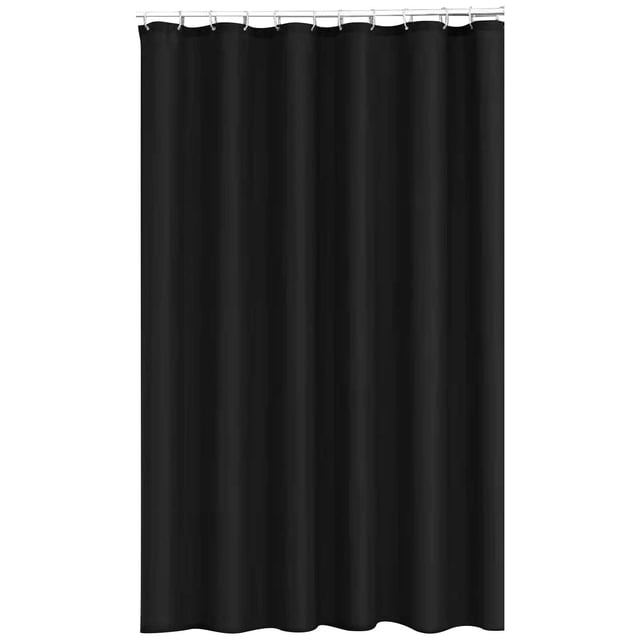 EARKITY Rideau de Douche, Rideaux de Douche en Tissu Gris, Rideau de Douche pour Salle de Bain de Qualité Hôtelière, Texture Lin Hydrofuge Lavable Rideau de Douche en Polyester Léger - Simple et Élégant