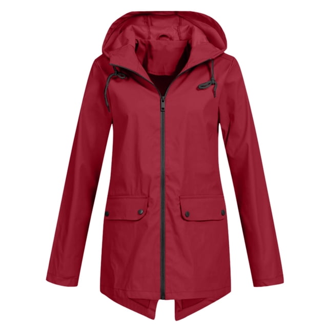 Birdeem Veste Décontractée pour Femmes, Extérieure, Grande Taille, à Capuche, Coupe-Vent, Ample