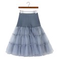 thumbnail image 4 of Birdeem Jupe Bouffante en Gaze Taille Haute Rétro d'Été à la Mode pour Femme Jupe de Fête, 4 of 6