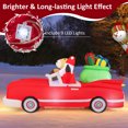 thumbnail image 4 of Gymax 7.7 FT Long Christmas Inflatables Lighted Xmas Inflatable Santa Claus, 4 of 10
