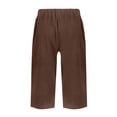 thumbnail image 4 of Womens Casual Shorts Summer Drawstring Elastic Waist Comfy Shorts with Pockets, 4 of 5