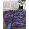 thumbnail image 3 of Ahgly Company Tapis d'Intérieur Lavables en Machine, Carrés d'Ardoise Bleue, 8' Carré, 3 of 7