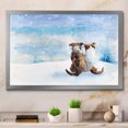thumbnail image 1 of Designart Chiens pendant la Saison de Noël Art Mural Encadré pour Enfants, 1 of 4