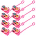 thumbnail image 1 of 8Pcs Flamingo Cartoon Style Pink Silicone Straw Covers for Reusable Straws, 1 of 8