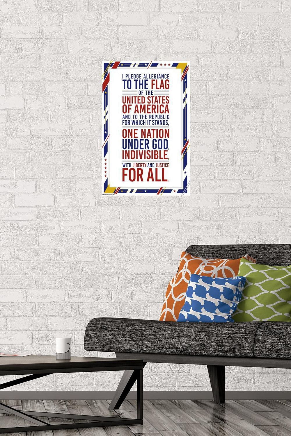 The United States Of America - Pledge Allegiance Wall Poster, 22.375" x 34"