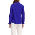 thumbnail image 2 of INSPIRE CHIC Women's Sweet Ruffle Peter Pan Collar Button up Work Shirts XS Blue, 2 of 8