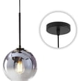 thumbnail image 1 of KCO Lighting Modern Black Globe Pendant Light, Mercury Glass Ceiling Light, Mid Century Silver Kitchen Hanging Light Over Island, 1 of 10