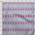 thumbnail image 3 of oneOone Viscose Jersey Fabric Geometric Ikat Decor Fabric Printed BTY 60 Inch Wide, 3 of 4