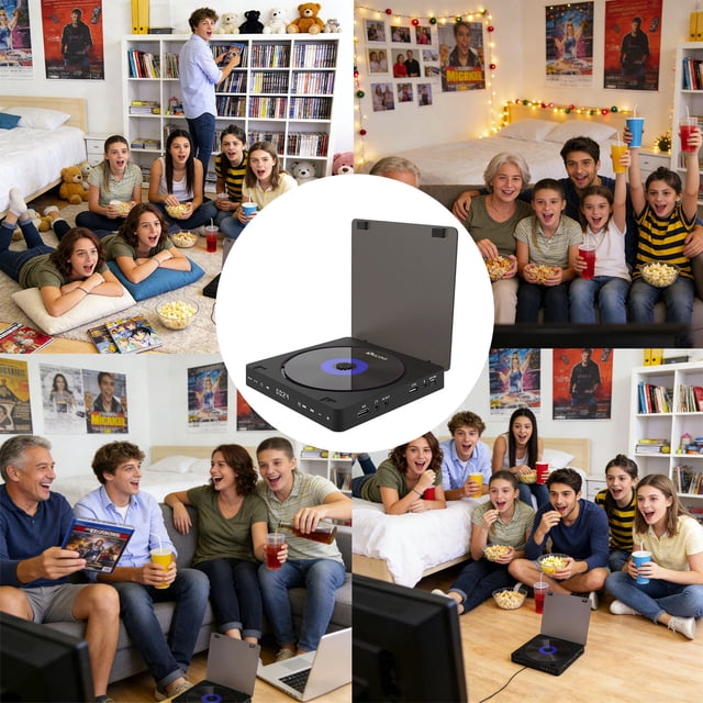 BotaniNest Lecteur DVD pour Téléviseur Toutes Régions 1080P Lecteur DVD avec Télécommande et Port AV Prend en Charge DVD USB/ Compatible avec Système /NTSC