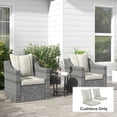 thumbnail image 2 of Outsunny Coussins de Chaise d'Extérieur avec Dossier pour Jardin et Terrasse, Gris, 2 of 10