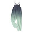 thumbnail image 3 of RXIRUCGD Girls Casual Jumpsuits Gradient Print Sleeveless Summer Rompers Long Pants With Pockets For 5-14 Years( Dark Gray, Size:13 Years ), 3 of 6