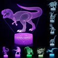 thumbnail image 3 of 3D LED Night Light Lamp Dinosaur Series 16Color Night Light with Remote Control Table Lamps Toys Gift For kid Home Decoration, 3 of 7