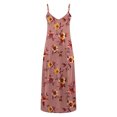 thumbnail image 5 of LOVZFMLL Robes Femmes Mode Femmes Été Décontracté Solide Col en V Camisole Sans Manches Longue Robe, 5 of 5