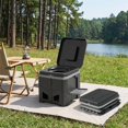 thumbnail image 1 of Quzzie Portable Toilet Foldable Toilet Stool Travel Potty Emergency Toilet Ergonomic Support Pp Structure Hasslefree Cleaning Suitable for Camping Hiking Outdoor Activities Black Gray, 1 of 8