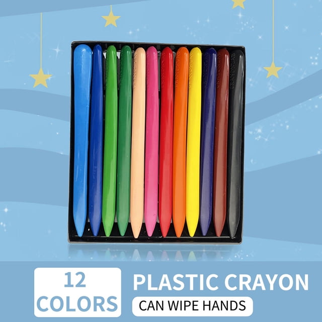 Aursykel Triangular Plastic Crayon Set for Kids Safe Washable Non Stick Easy to Hold 36 Assorted Colors Suit for Toddler Drawing and Painting Suit Gift for Ages 3 and Up