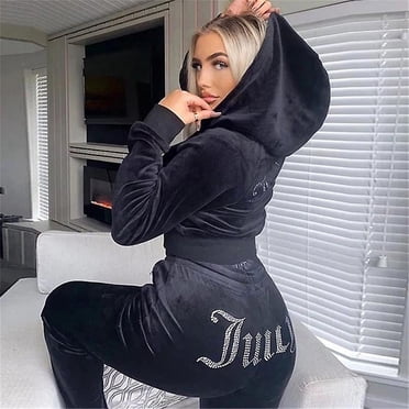 Survêtement en Velours pour Femmes, Survêtement Couture, Ensemble Deux Pièces, Survêtements Couture