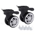 thumbnail image 1 of Roulettes à Bagages, 1 Paire de Roues Pivotantes pour Valise, Roue Pivotante en Plastique Grande Capacité, 1 of 8