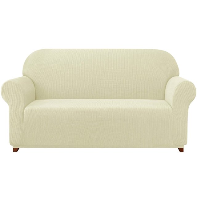 2024 Solid Print Polyester Loveseat Slipcover Chocolate