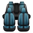 thumbnail image 3 of Maidao Car Seat Covers Full Set for FIAT for Panda 2011-Present 5 Seats Leather Compatible Airbag Water Resistant Front Rear Cushion Protector Black and Blue, 3 of 8