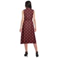 thumbnail image 4 of Moomaya Adjustable Fabric Belt Printed Lapel Collar Button Down Casual Dress, 4 of 4