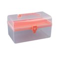 thumbnail image 2 of Clearance Art Bin Storage Box With Handle Art Supply Box Clear Plastic Multipurpose Portable Handled Organizer Storage Box, Container For Nail Supplies Red Plastic, 2 of 4