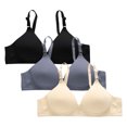 thumbnail image 1 of Plebaso Bras for Women Wireless Push up Bralettes Full Coverage Padded Womens Everyday Bras Multipacks, 1 of 4