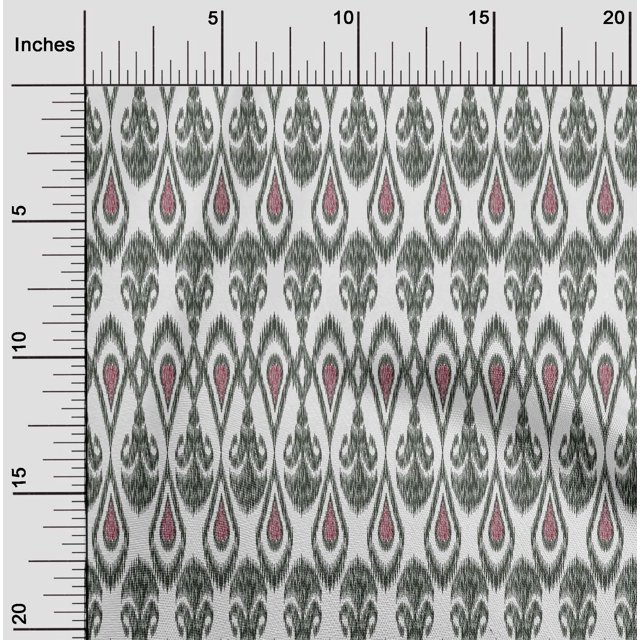 oneOone Cotton Flex Fabric Ogee Ikat Decor Fabric Printed BTY 40 Inch Wide