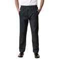 thumbnail image 1 of WEIYLL Men's Pants Suitable Kitchen Work Loose Fit Stripe Print Casual Dark Gray Pant Size L, 1 of 5