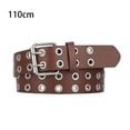 thumbnail image 4 of Langgg Ceinture Punk Boucle All Trend All Match pour Jeans Femmes Ceinture Intemporelle Résistante à l'Usure Pin Café 110cm 1Set, 4 of 6