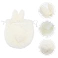 thumbnail image 1 of Plush Drawstring Bag Bunny Bag: Rabbit Drawstring Fluffy Bag Multipurpose Jewelry Sack Bag White, 1 of 8