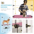thumbnail image 4 of PawHut Table de Toilettage pour Chien Réglable avec 2 Élingues de Sécurité, Rose, 4 of 10