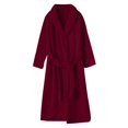 thumbnail image 1 of Penkiiy Womens Robe Long Kint Bathrobe Lightweight Soft Robes Ladies Bath Robe L Wine, 1 of 2