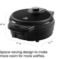 thumbnail image 3 of Chefman Anti-Overflow Belgian Waffle Maker, Shade Selector, Non-Stick, Black, 3 of 9