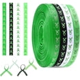 thumbnail image 1 of Estbridge 100 Yards 4 Rolls Mental Health Awareness Ribbon 3/8 Inches Per Roll Grosgrain Green Ribbon Printed Craft Ribbon for Mental Health Month Crafts Party, 1 of 6