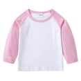 thumbnail image 1 of MIASHUI T-Shirts à Manches Longues pour Filles Hauts pour Garçons Col Rond T-Shirts Basiques, Rose, 18-24 Mois, 1 of 9