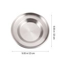 thumbnail image 2 of Stainless Steel Plate Round Dinner Plate Dessert Plate Household Food Serving Plate, 2 of 7