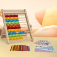 thumbnail image 3 of Milaget Montessori Math Toys 10 Rows Abacus with 100 Colorful Beads Abacus Thinking Game 8cmx21cm, 3 of 9
