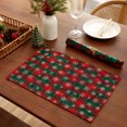 thumbnail image 4 of Christmas Plaid Placemats Set Tartan Snowflake Table Mats Washable Stain Resistant for Dining Table Kitchen Holiday Party Decorations Winter Decor, 4 of 7