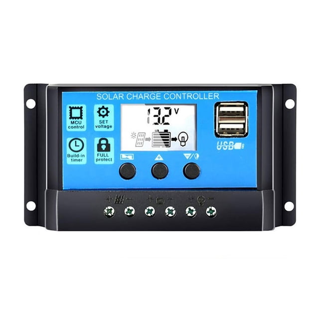 Yeacher Universal Solar Panel Controller Battery Regulator /24V Auto With Dual USB for DIY Solar Power