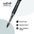 thumbnail image 2 of xianlin-uni-ball Vision Elite Stick Micro Point Roller Ball Pens, 1 Black Ink Pen (69110PP), 2 of 4