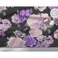 thumbnail image 3 of Soimoi Georgette Viscose Fabric Leaves & Rose Flower Fabric Prints by Yard 42 Inch Wide, 3 of 3